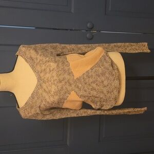 Madewell Wallace Sweater Cotton/Linen Blend size medium V-neck Semi Sheer